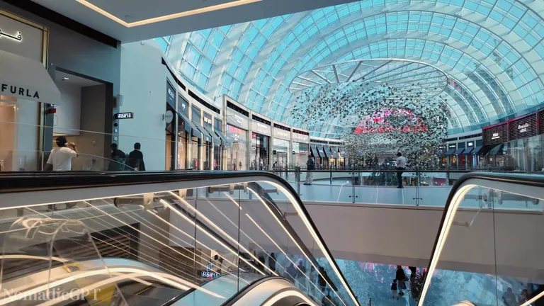 Вид на Двбаи Хиллт Малл — маршрут по знаковым местам Дубая.